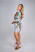Straight Hemline Dress with Sweetheart neckline 3/4 Sleeves - D2080